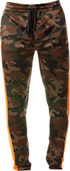 Rebel Minds Camouflage And Orange Stripe Track Pants