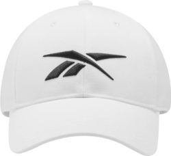 Reebok White Big Vector Logo Adjustable Hat