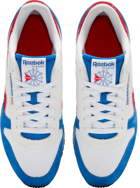 Reeobk White Blue And Red Classic Sneakers