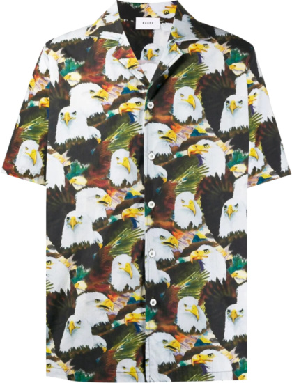 Rhude Allover Bald Eagle Print Shirt