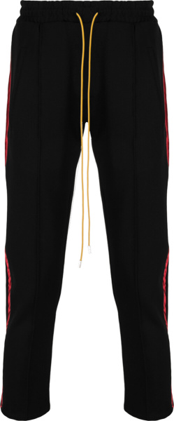 Rhude Black And Red Stripe Trackpants