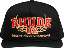 Rhude Black Gold Red Desert Hill Champions Hat