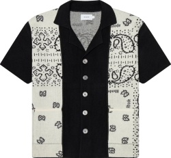 Rhude White And Black Bandana Knit Shirt