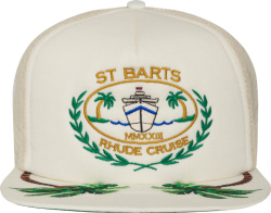 Rhude White St Barths Logo Trucker Hat