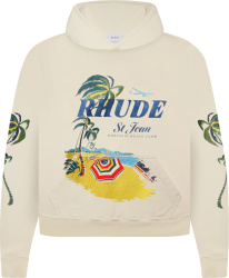 Rhude White St Jean Beach Club Tropical Hoodie
