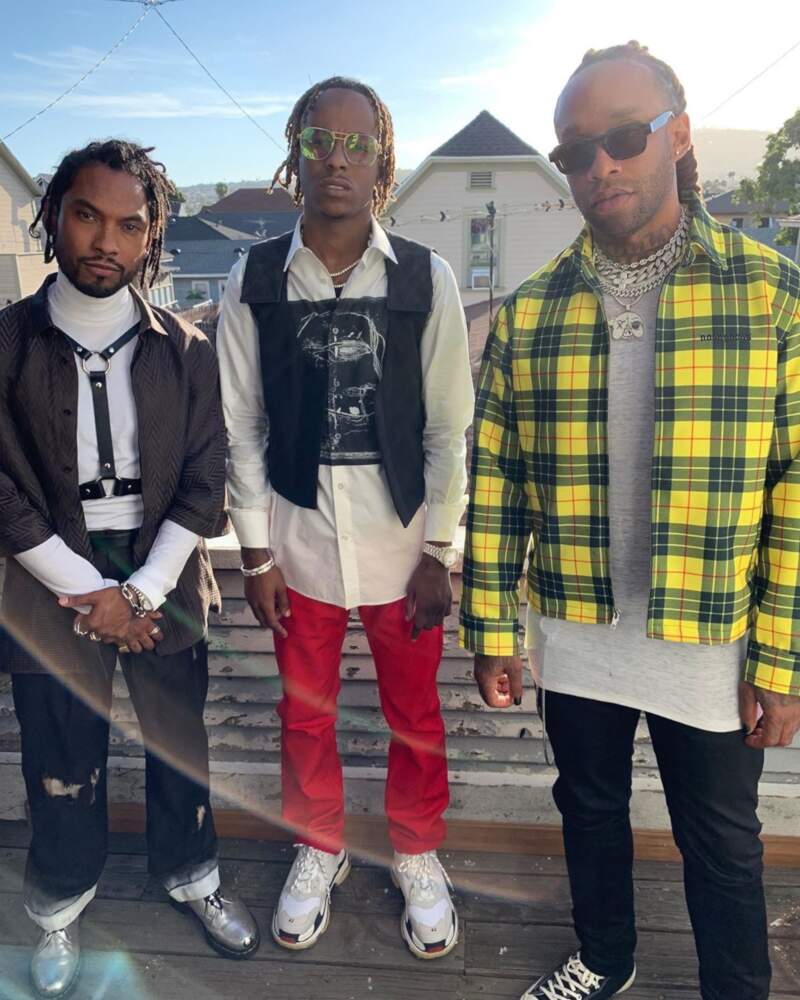 Rich The Kid With Ty Dolla In a F.O.G. Vest, Alexander McQueen Shirt, & Triple S's