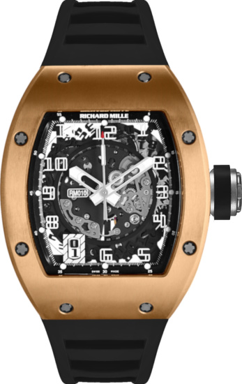 Richard Mille Rose Gold And Black Rm 010