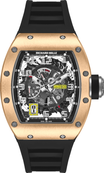 Richard Mille Rose Gold And Black Rm 030 Watch