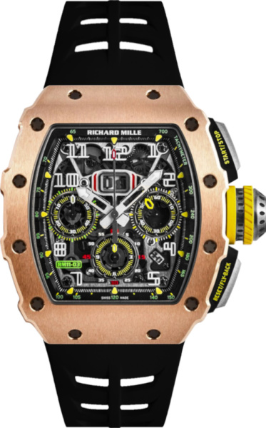 Richard Mille Rose Gold And Black Rm 11 03