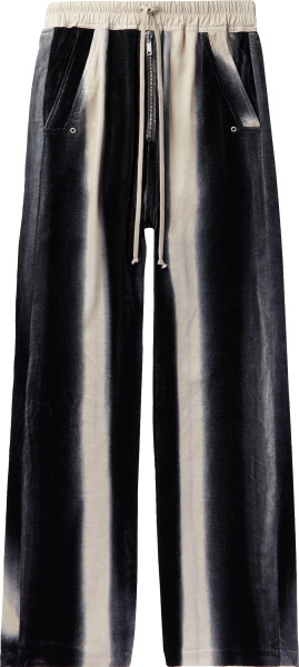 Rick Owens Black And White Gradient Bomber Pants
