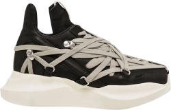Black 'Megalaced Runner' Sneakers