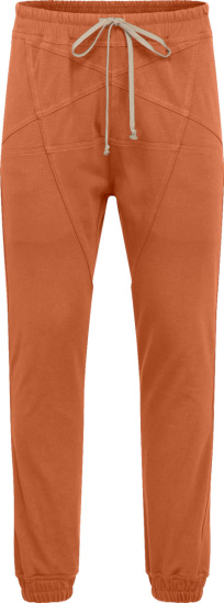 Rick Owens Burnt Orange Jersey Penta Jogger Lounge Pants