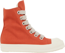 Orange Jumbo-Lace High-Top Sneakers