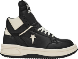 Rick Owens Drkshdw X Converse Black Leather Turbowpn Sneakers