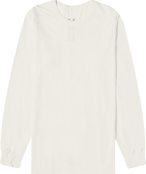Rick Owens Milk White Long Sleeve Level T Shirt