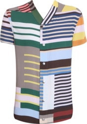 Rick Owens Multi Stripe Snap Front Shirt