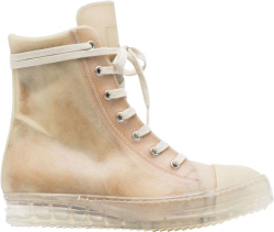 Distressed Clear High-Top Sneakers