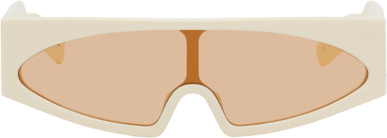 Rick Owens White And Orange Gene Sunglasses