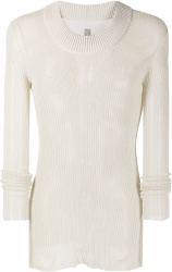 Rick Owens White Membrane Sweater