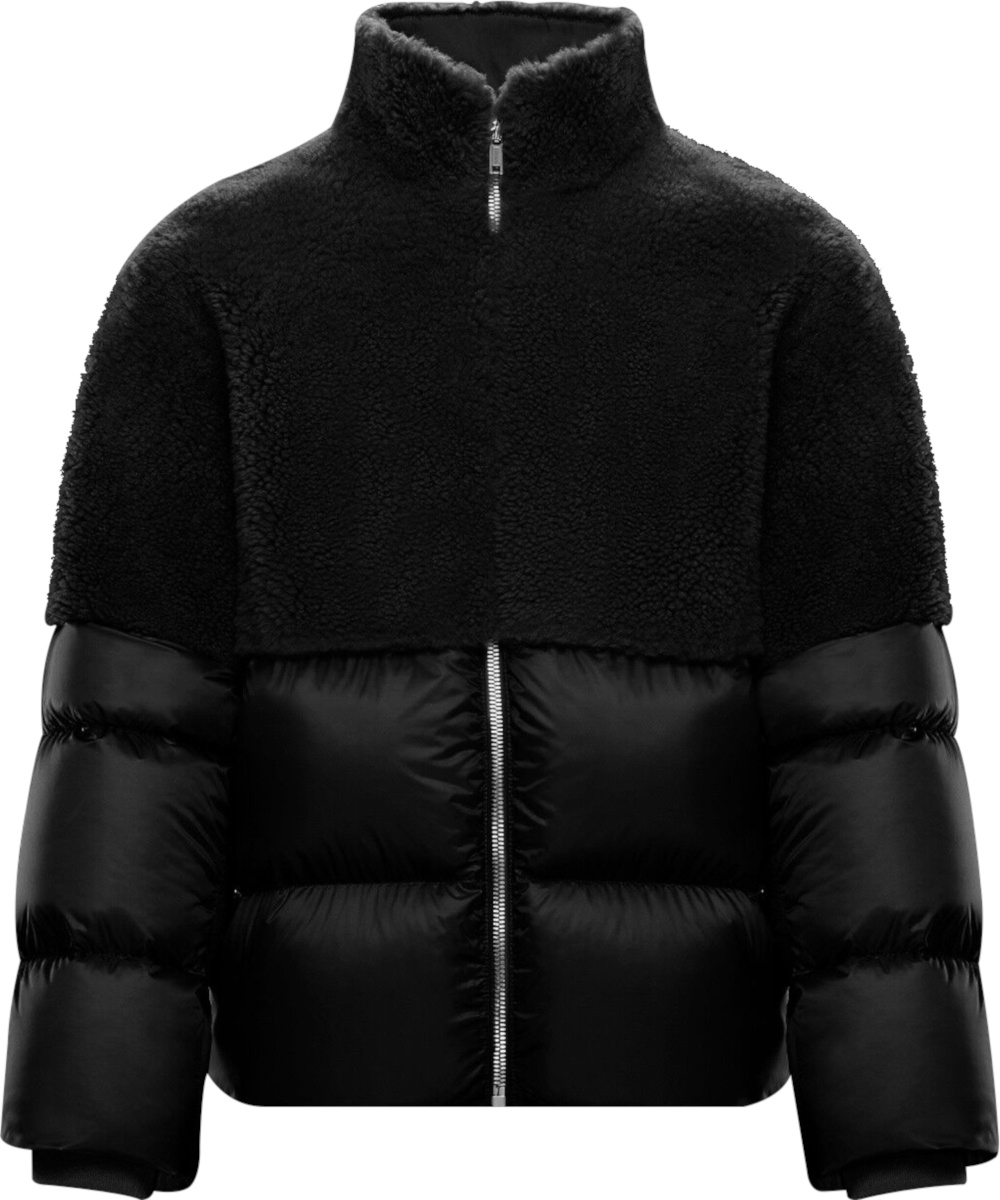 Moncler x Rick Owens Black Shearling 'Coyote' Jacket | Incorporated Style