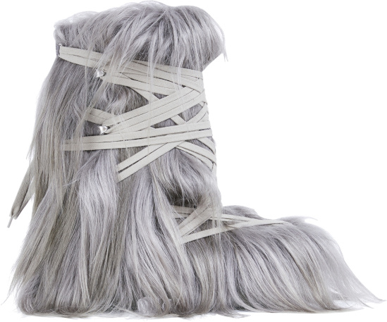 Rick Owens x Moncler Fur 'BigRocks' Boots | Incorporated Style