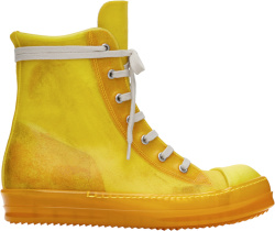 Rick Owens Yellow Clear High Top Sneakers