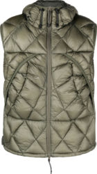 Roa Olive Green Diamond Quilted Down Vest