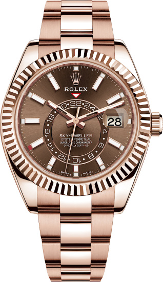 Rolex Rose Gold And Brown Sky Dweller M326935 0006