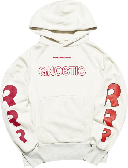 Rrr123 White Gnostic Hoodie
