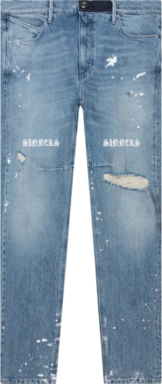 Rta Blue Distressed Sinners Jeans