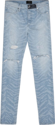 Rta Medium Blue Zebra Print Bryant Jeans