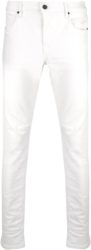 Rta White Skinny Jeans With Black Cross Print