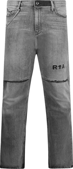 Rta X 21 Savage Grey Ripped Knee Denis Jeans