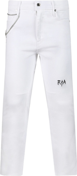 Rta X Savage White Logo Bryant Jeans