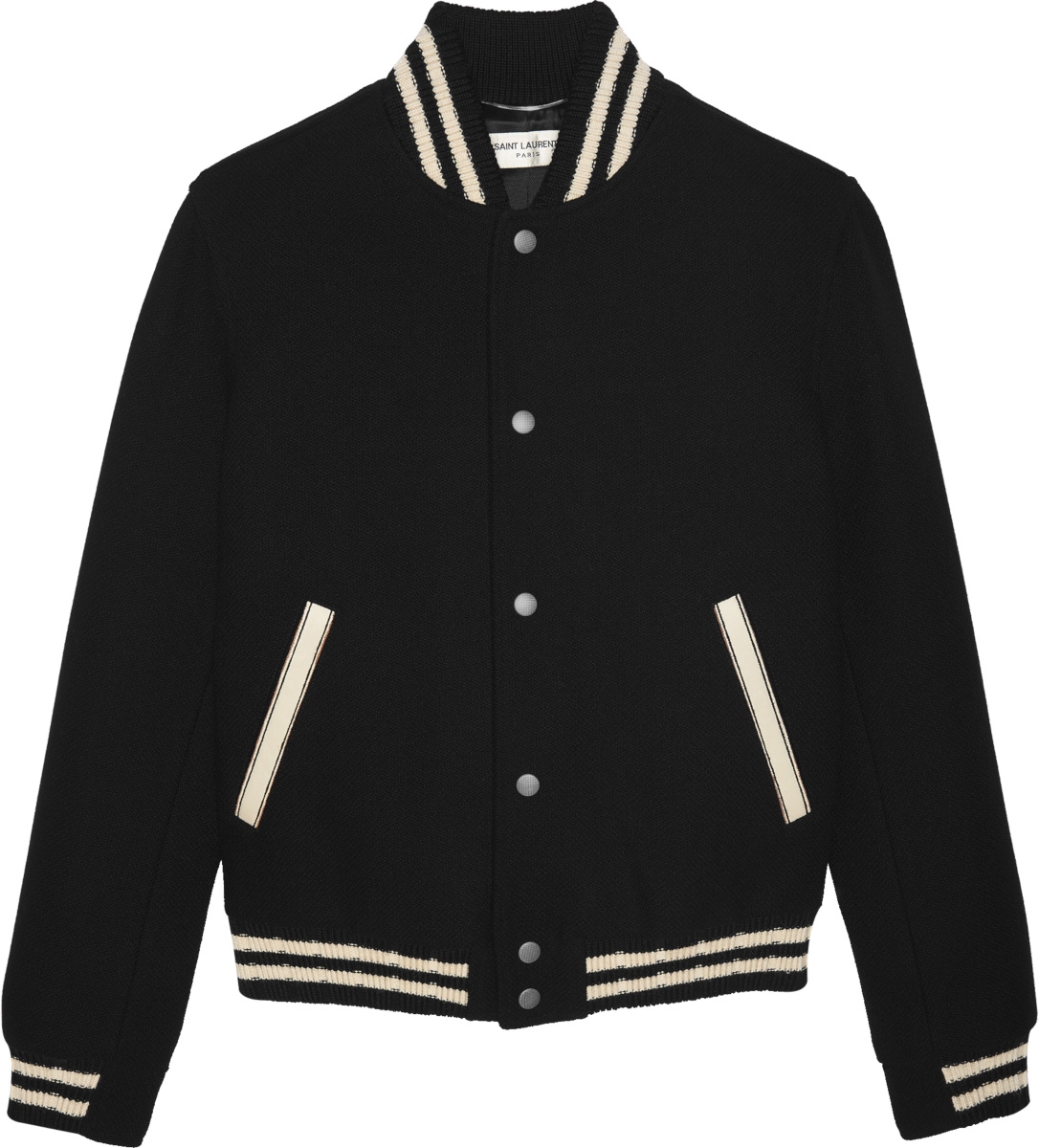 Saint Laurent Black 'Signature Logo' Teddy Jacket | Incorporated Style
