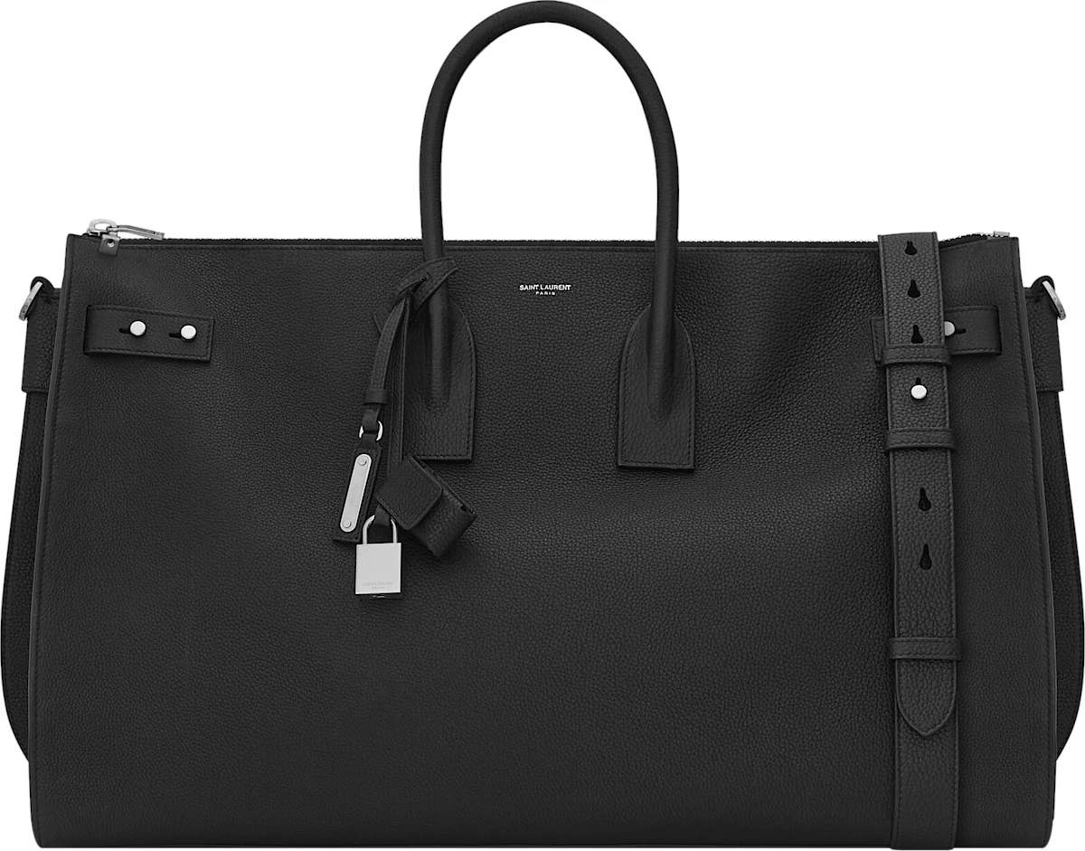 Saint Laurent Sac De Jour 48h Duffle Bag In Grained Leather