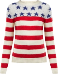 White American Flag Sweater