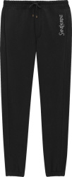 Saint Laurent Black Vertical Logo Sweatpants
