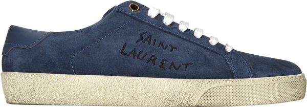 Saint Laurent Blue Suede Soho Sneakes