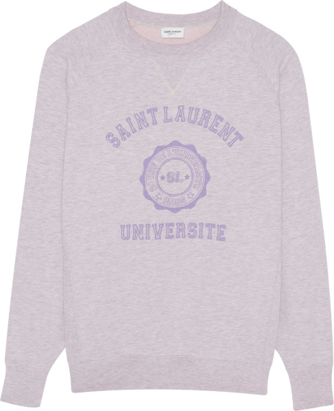 Saint Laurent Purple University Logo Sweatshirt