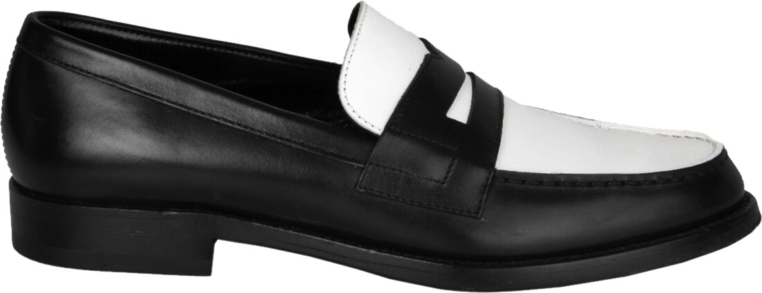 Saint Laurent Black & White Two-Tone Penny Loafers | Incorporated Style