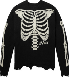 Saint Mxxxxxx X Vlone Black Skeleton Sweater