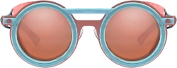 Sevenfriday Light Blue And Orange Steampunk Sunglasses