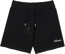 Black Diamond Crochet Shorts