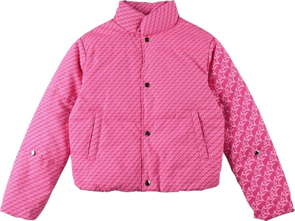 Sp5der Worldwide Pink 5 Star Puffer Jacket