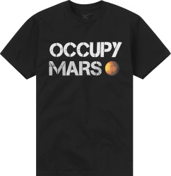 Space X Black Occupy Mars T Shirt