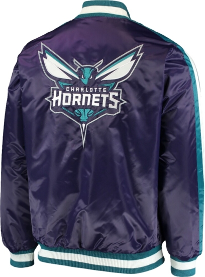 Starter Charlotte Hornets Purple Bomber Jacket