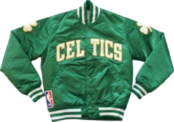 Starter Vintage Boston Celtics Green Satin Bomber Jacket