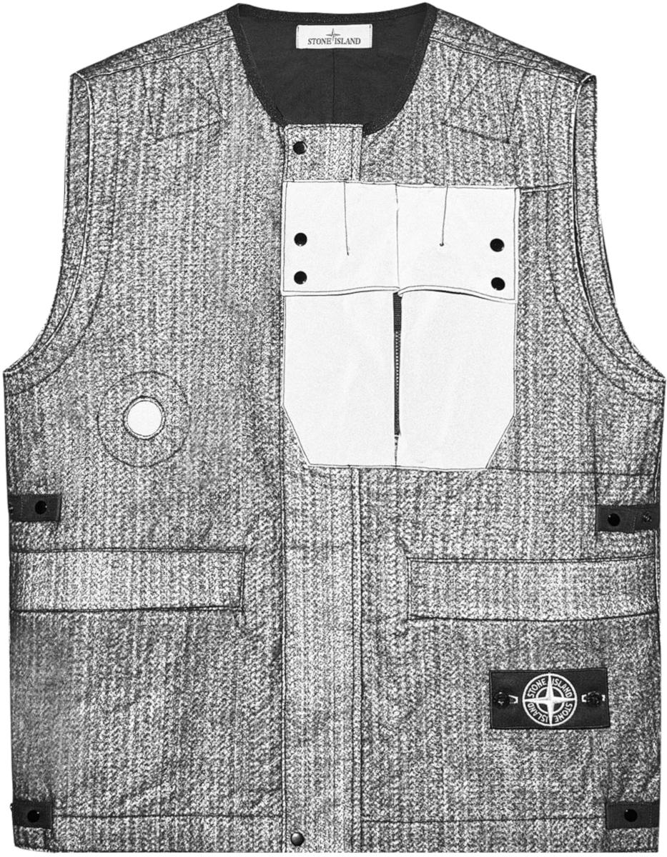 Stone Island Shadow Project Silver Reflective Cargo Vest (G0999) | INC STYLE