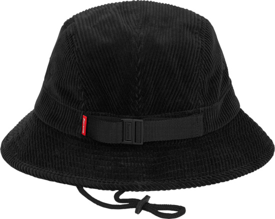 Stone Island Black Corduroy Bucket Hat